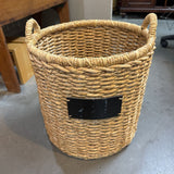 Woven Straw Basket w Chalkboard