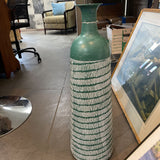 Tall Metal Hash Mark Vase