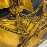 Molded Gold-Brushed Ship Plaque