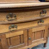 Victorian Oak Washstand w/High Rise Towel Bar