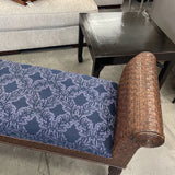 Vintage Ethan Allen Alexix Plantation Brittish Classics Rattan Bench