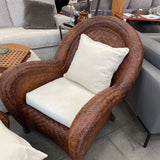 Pottery Barn "Malabar" Wicker&Rattan Lounge Chair&Ottoman