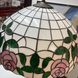 Tiffany Style Stained Glass Cabbage Rose Stained Glass Lamp